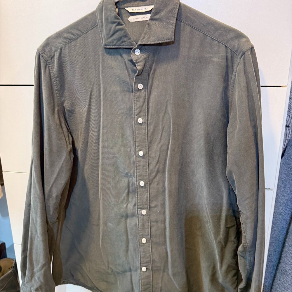 Suit Supply Egyptian Cotton Corduroy Button Down